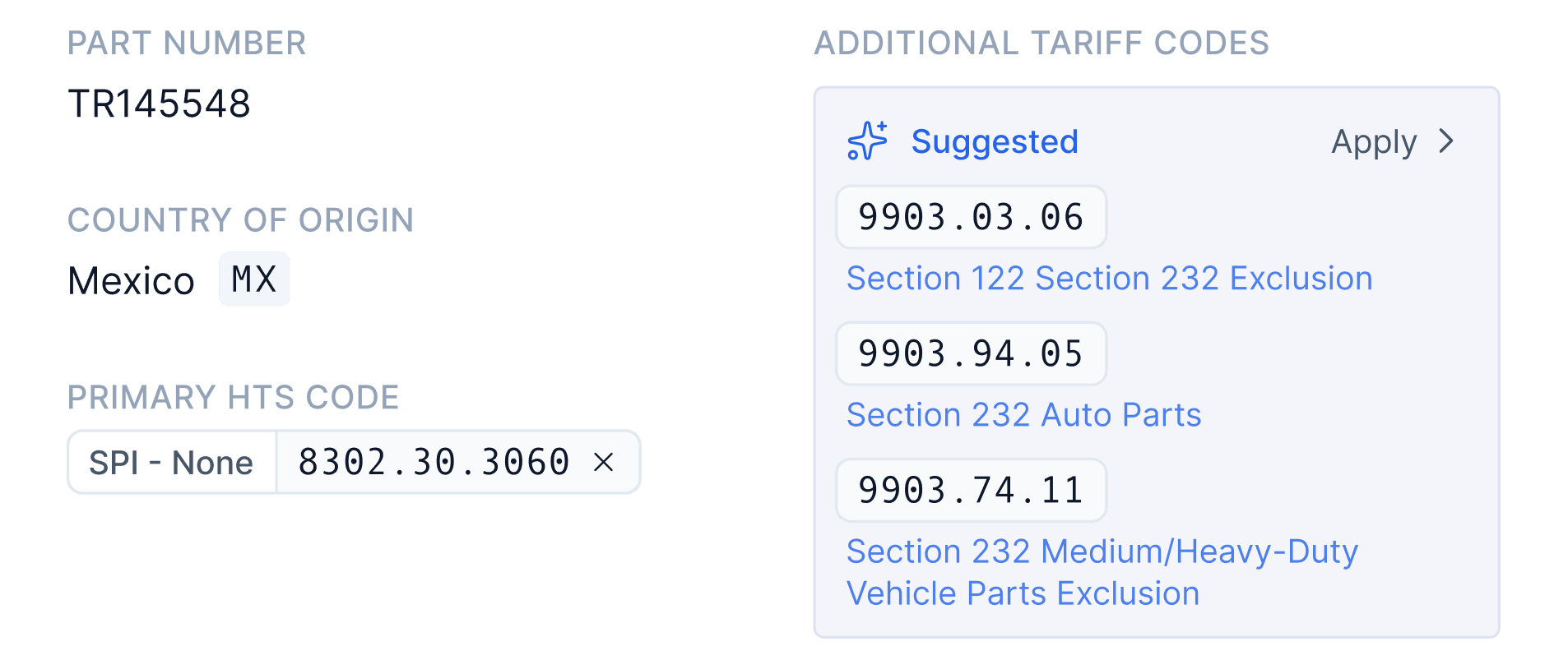 Automate Data Entry & HTS Classification