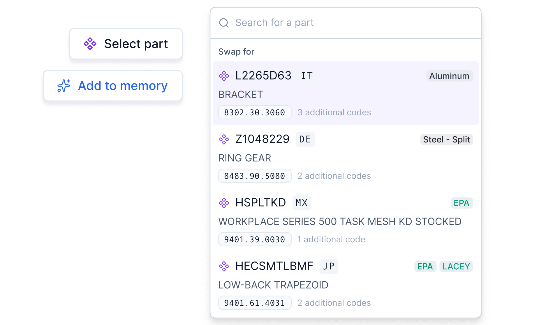 Dynamic Parts Library